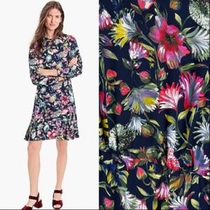 J.Crew Flouncy Hem Dress in Painted Floral